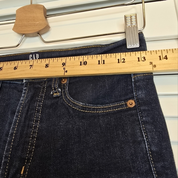GAP True Skinny High Rise Jeans Women 25 Dark Wash Blue Stretch Denim Y2K Preppy - Picture 9 of 12